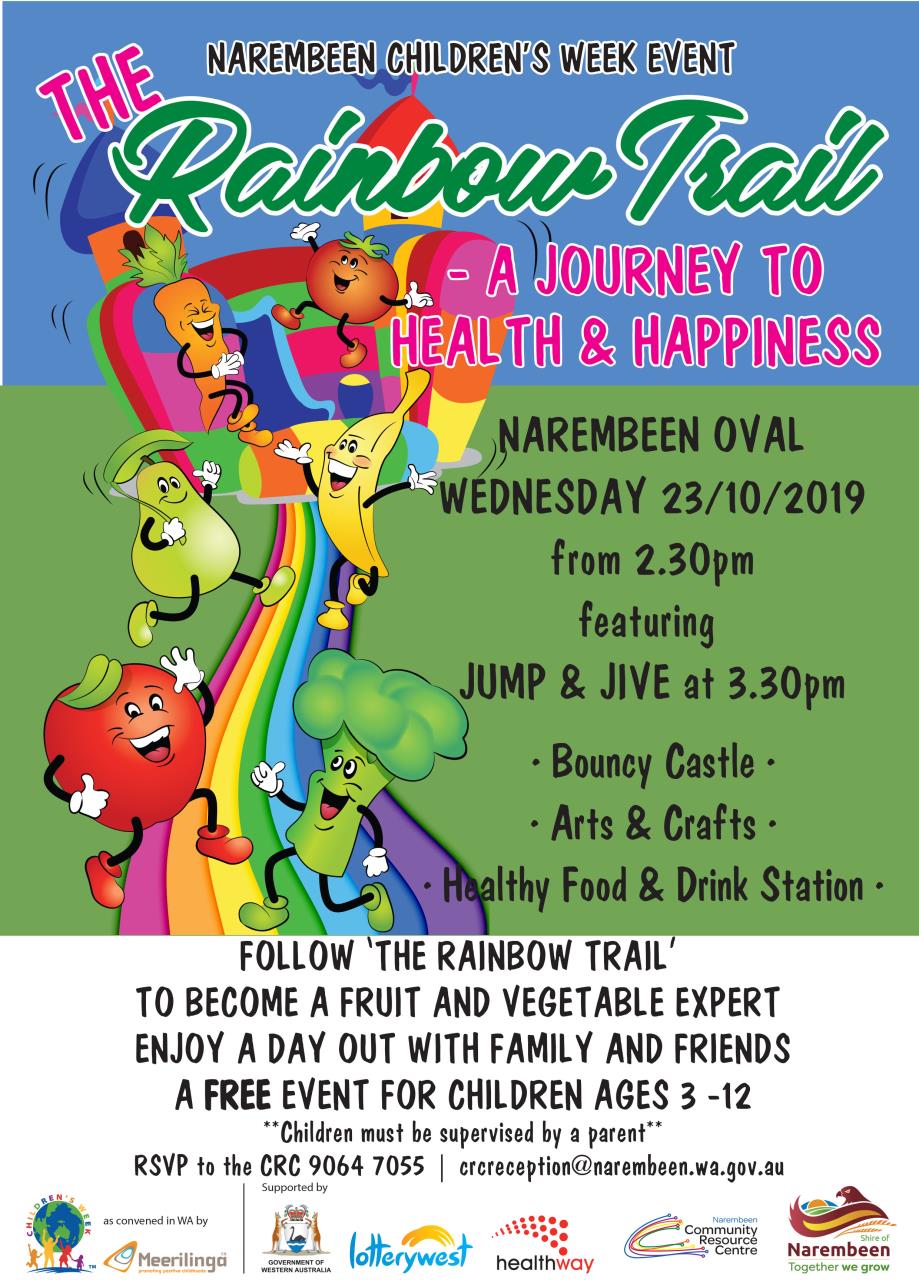 Narembeen Children's Week Event - The rainbow trail - journey to health and happiness