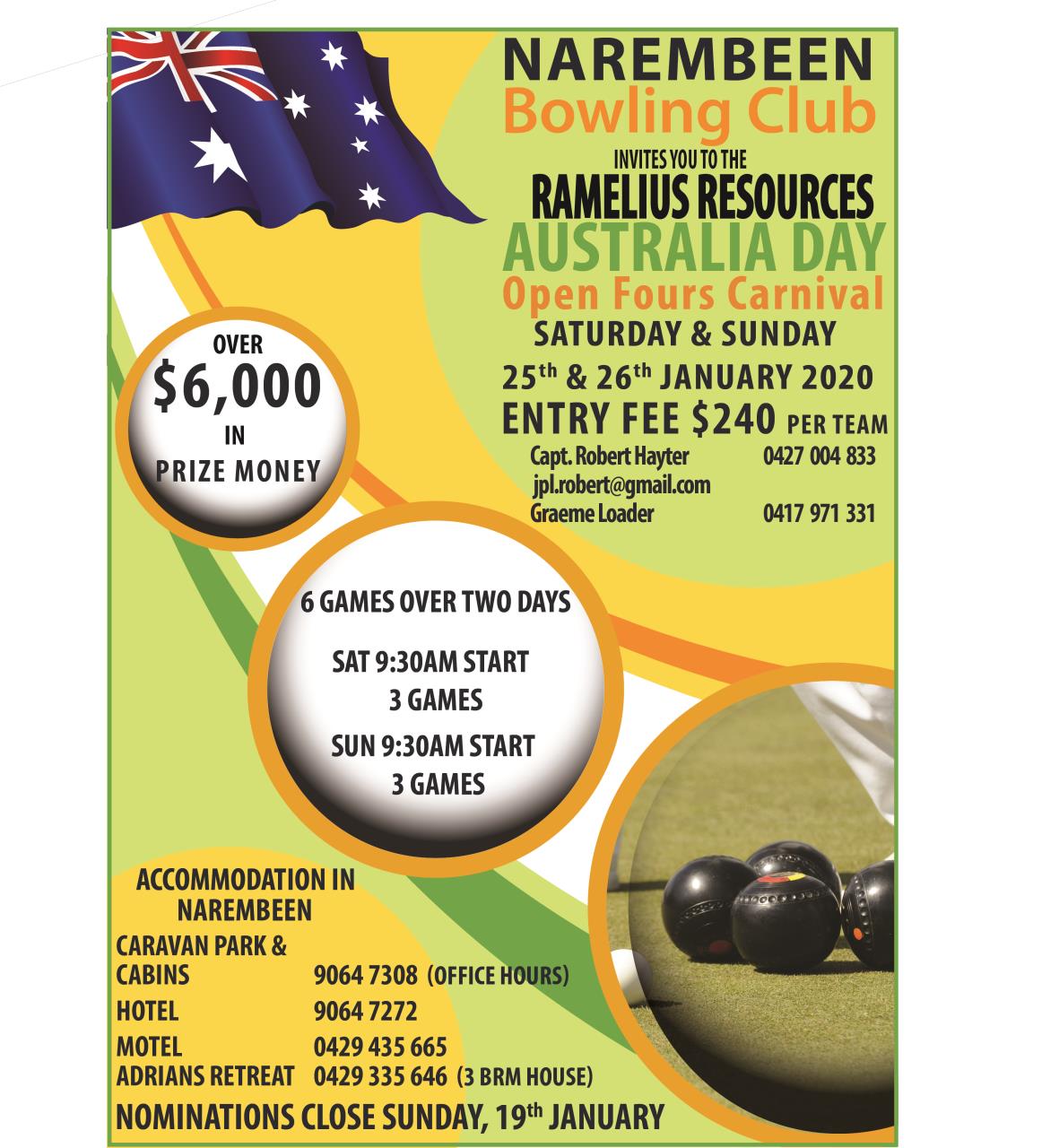 Australia Days Bowls Open Fours Flyer